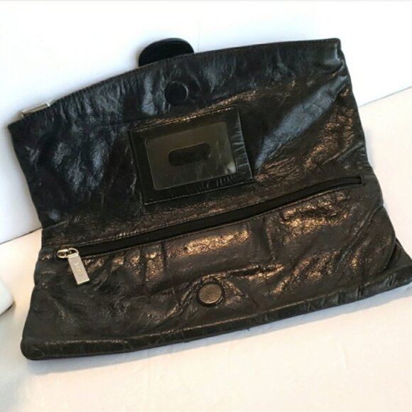 HOBO  Madeline Fold Over Distressed Leather Clutch - Picture 5 of 14